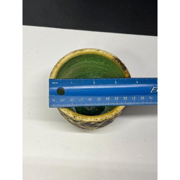 Vintage berkenbast birch bark pottery flower pot Brutalist Chamotte - Picture 9 of 9